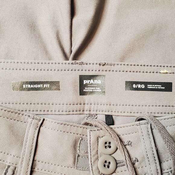 Prana Women's Size 0R Halle Straight Pant II Convertible Hiking Gray 1971031 - Picture 7 of 9